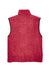 Harriton M985 Mens Pill Resistant Fleece Full Zip Vest Red Flat Back