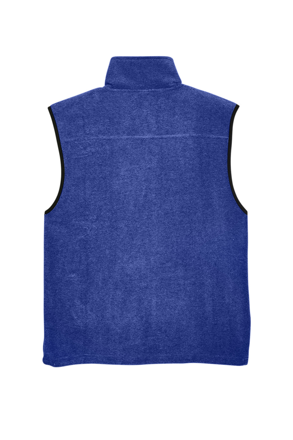 Harriton M985 Mens Pill Resistant Fleece Full Zip Vest True Royal Blue Flat Back