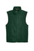 Harriton M985 Mens Pill Resistant Fleece Full Zip Vest Hunter Green Flat Front