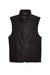 Harriton M985 Mens Pill Resistant Fleece Full Zip Vest Black Flat Front