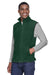 Harriton M985 Mens Pill Resistant Fleece Full Zip Vest Hunter Green Model 3q