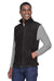 Harriton M985 Mens Pill Resistant Fleece Full Zip Vest Black Model 3q