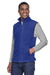 Harriton M985 Mens Pill Resistant Fleece Full Zip Vest True Royal Blue Model 3q