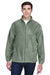 Harriton M990/M990T Mens Pill Resistant Fleece Full Zip Jacket Dill Green Model Front