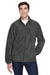 Harriton M990/M990T Mens Pill Resistant Fleece Full Zip Jacket Charcoal Grey Model Front