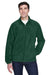 Harriton M990/M990T Mens Pill Resistant Fleece Full Zip Jacket Hunter Green Model Front