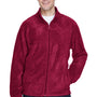 Harriton Mens Pill Resistant Fleece Full Zip Jacket - Wine