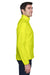 Harriton M990/M990T Mens Pill Resistant Fleece Full Zip Jacket Safety Yellow Model Side