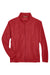 Harriton M990/M990T Mens Pill Resistant Fleece Full Zip Jacket Red Flat Front