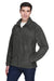 Harriton M990/M990T Mens Pill Resistant Fleece Full Zip Jacket Charcoal Grey Model 3q