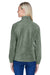 Harriton M990W Womens Pill Resistant Fleece Full Zip Jacket Dill Green Model Back