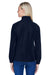 Harriton M990W Womens Pill Resistant Fleece Full Zip Jacket Navy Blue Model Back