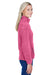 Harriton M990W Womens Pill Resistant Fleece Full Zip Jacket Charity Pink Model Side