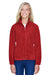 Harriton M990W Womens Pill Resistant Fleece Full Zip Jacket Red Model Front