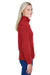 Harriton M990W Womens Pill Resistant Fleece Full Zip Jacket Red Model Side