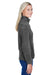 Harriton M990W Womens Pill Resistant Fleece Full Zip Jacket Charcoal Grey Model Side