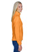 Harriton M990W Womens Pill Resistant Fleece Full Zip Jacket Safety Orange Model Side