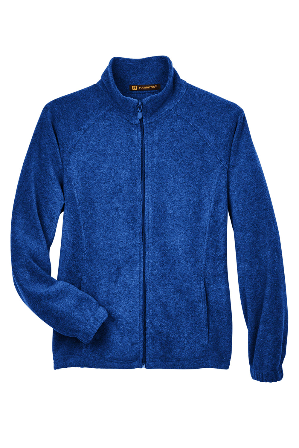 Harriton M990W Womens Pill Resistant Fleece Full Zip Jacket True Royal Blue Flat Front