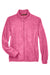 Harriton M990W Womens Pill Resistant Fleece Full Zip Jacket Charity Pink Flat Front