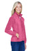 Harriton M990W Womens Pill Resistant Fleece Full Zip Jacket Charity Pink Model 3q