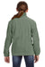 Harriton M990Y Youth Pill Resistant Fleece Full Zip Jacket Dill Green Model Back