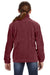 Harriton M990Y Youth Pill Resistant Fleece Full Zip Jacket Wine Model Back