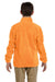 Harriton M990Y Youth Pill Resistant Fleece Full Zip Jacket Safety Orange Model Back