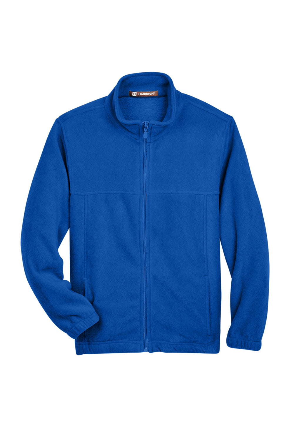 Harriton M990Y Youth Pill Resistant Fleece Full Zip Jacket True Royal Blue Flat Front