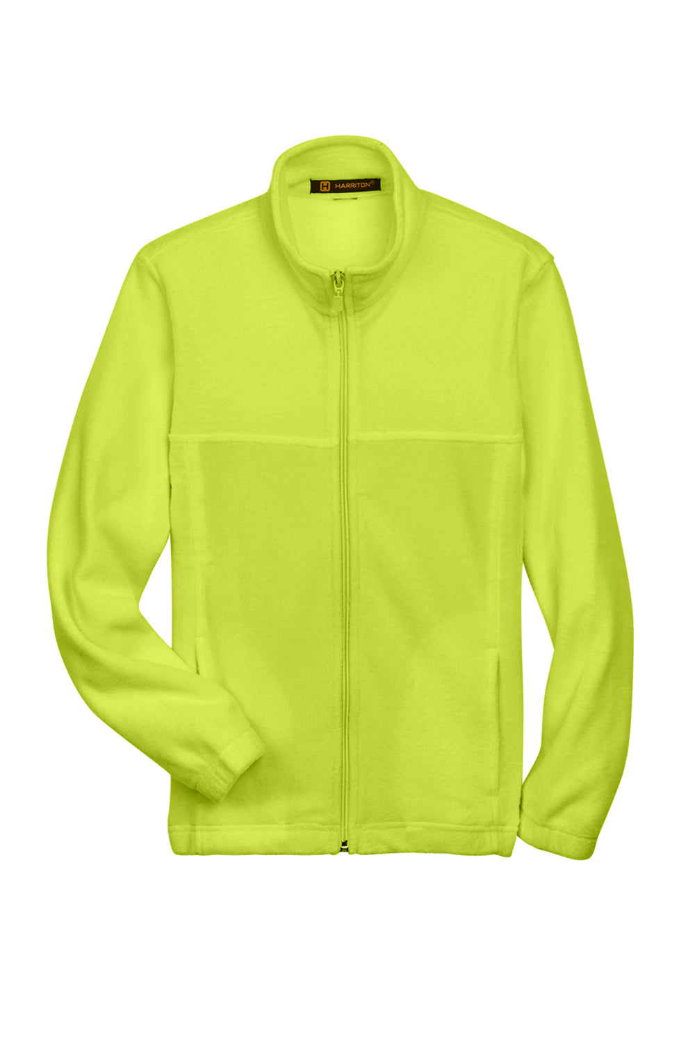 Harriton M990Y Youth Pill Resistant Fleece Full Zip Jacket Safety Yellow Flat Front