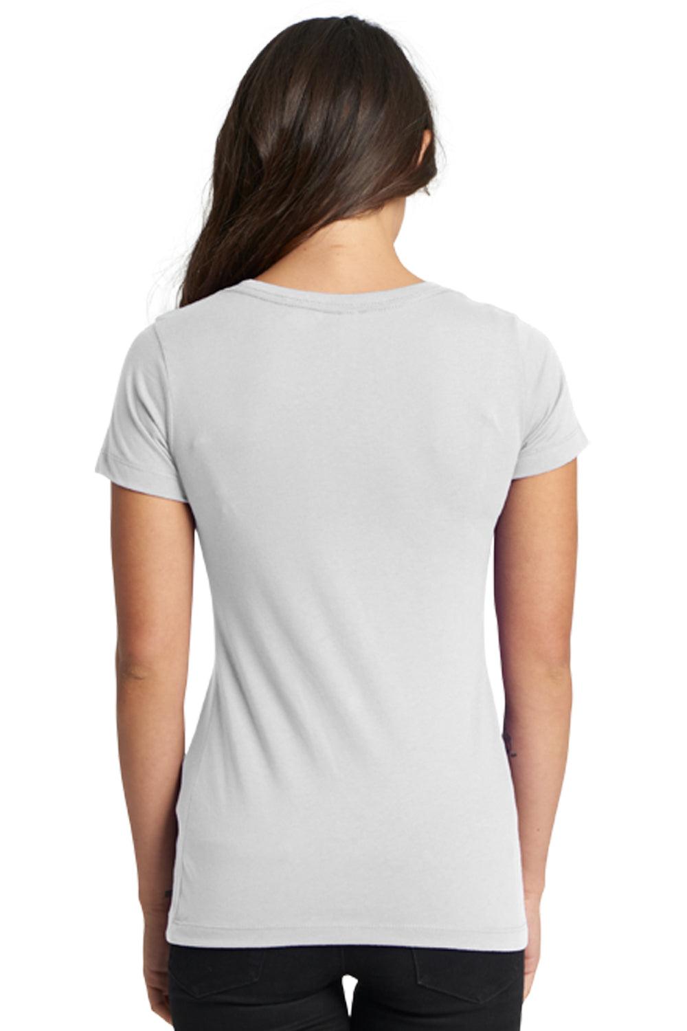 Next Level N1510/1510 Womens Ideal Jersey Short Sleeve Crewneck T-Shirt White Model Back