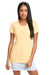 Next Level N1510/1510 Womens Ideal Jersey Short Sleeve Crewneck T-Shirt Banana Cream Yellow Model Front