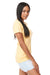 Next Level N1510/1510 Womens Ideal Jersey Short Sleeve Crewneck T-Shirt Banana Cream Yellow Model Side