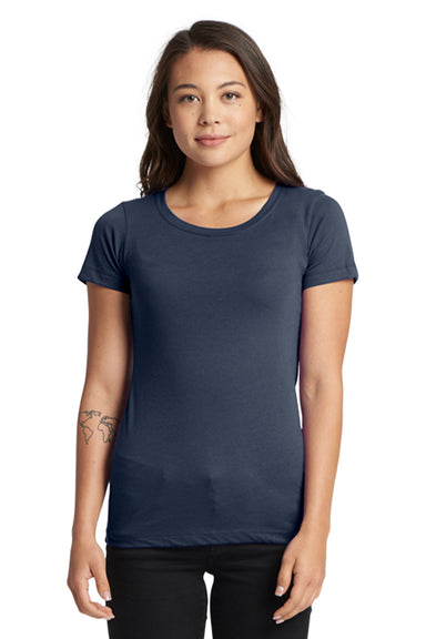 Next Level N1510/1510 Womens Ideal Jersey Short Sleeve Crewneck T-Shirt Indigo Blue Model Front