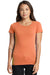 Next Level N1510/1510 Womens Ideal Jersey Short Sleeve Crewneck T-Shirt Light Orange Model Front