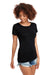 Next Level N1510/1510 Womens Ideal Jersey Short Sleeve Crewneck T-Shirt Black Model Side