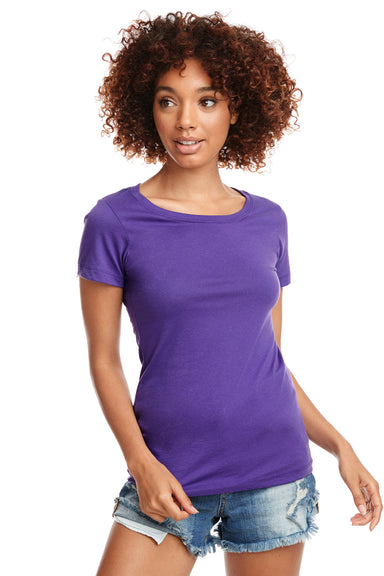 Next Level N1510/1510 Womens Ideal Jersey Short Sleeve Crewneck T-Shirt Purple Rush Model Front