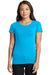 Next Level N1510/1510 Womens Ideal Jersey Short Sleeve Crewneck T-Shirt Turquoise Blue Model Front