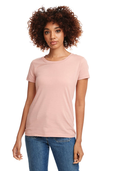 Next Level N1510/1510 Womens Ideal Jersey Short Sleeve Crewneck T-Shirt Desert Pink Model Front