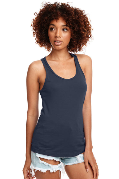 Next Level N1533/1533 Womens Ideal Jersey Tank Top Indigo Blue Model Front