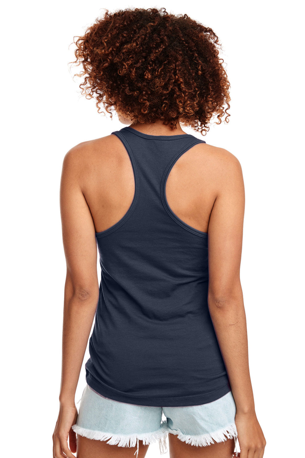 Next Level N1533/1533 Womens Ideal Jersey Tank Top Indigo Blue Model Back