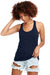 Next Level N1533/1533 Womens Ideal Jersey Tank Top Midnight Navy Blue Model Side