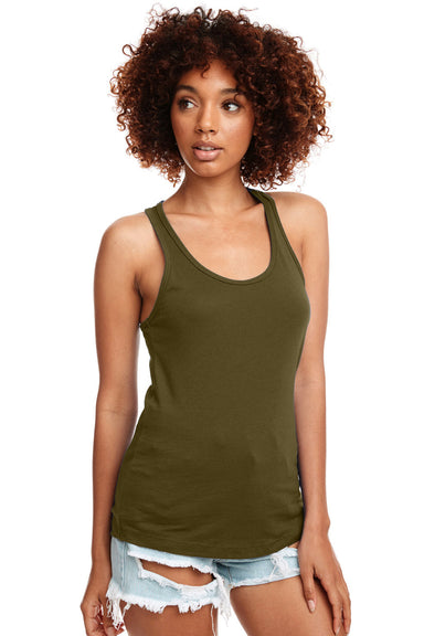 Next Level N1533/1533 Womens Ideal Jersey Tank Top Military Green Model Front