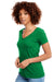 Next Level N1540/1540 Womens Ideal Jersey Short Sleeve V-Neck T-Shirt Kelly Green Model Side