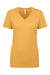 Next Level N1540/1540 Womens Ideal Jersey Short Sleeve V-Neck T-Shirt Antique Gold Flat Front