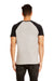 Next Level N3650/3650 Mens Fine Jersey Short Sleeve Crewneck T-Shirt Heather Grey/Black Model Back