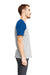 Next Level N3650/3650 Mens Fine Jersey Short Sleeve Crewneck T-Shirt Heather Grey/Royal Blue Model Side