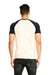 Next Level N3650/3650 Mens Fine Jersey Short Sleeve Crewneck T-Shirt Natural/Black Model Back