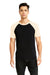 Next Level N3650/3650 Mens Fine Jersey Short Sleeve Crewneck T-Shirt Black/Natural Model Front