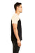 Next Level N3650/3650 Mens Fine Jersey Short Sleeve Crewneck T-Shirt Black/Natural Model Side