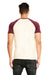 Next Level N3650/3650 Mens Fine Jersey Short Sleeve Crewneck T-Shirt Natural/Maroon Model Back